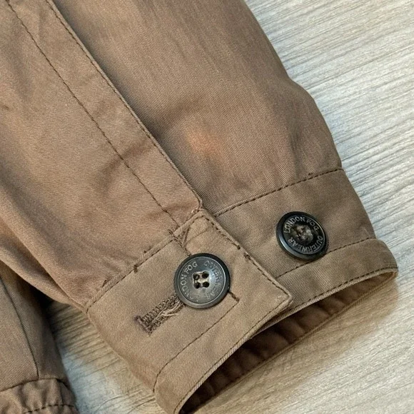 Vintage London Fog Men XL Long Brown Chore Barn Work Coat Quilted Flannel Liner - Picture 7 of 15